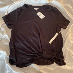 Caslon Black V-Neck Short Sleeve Tee